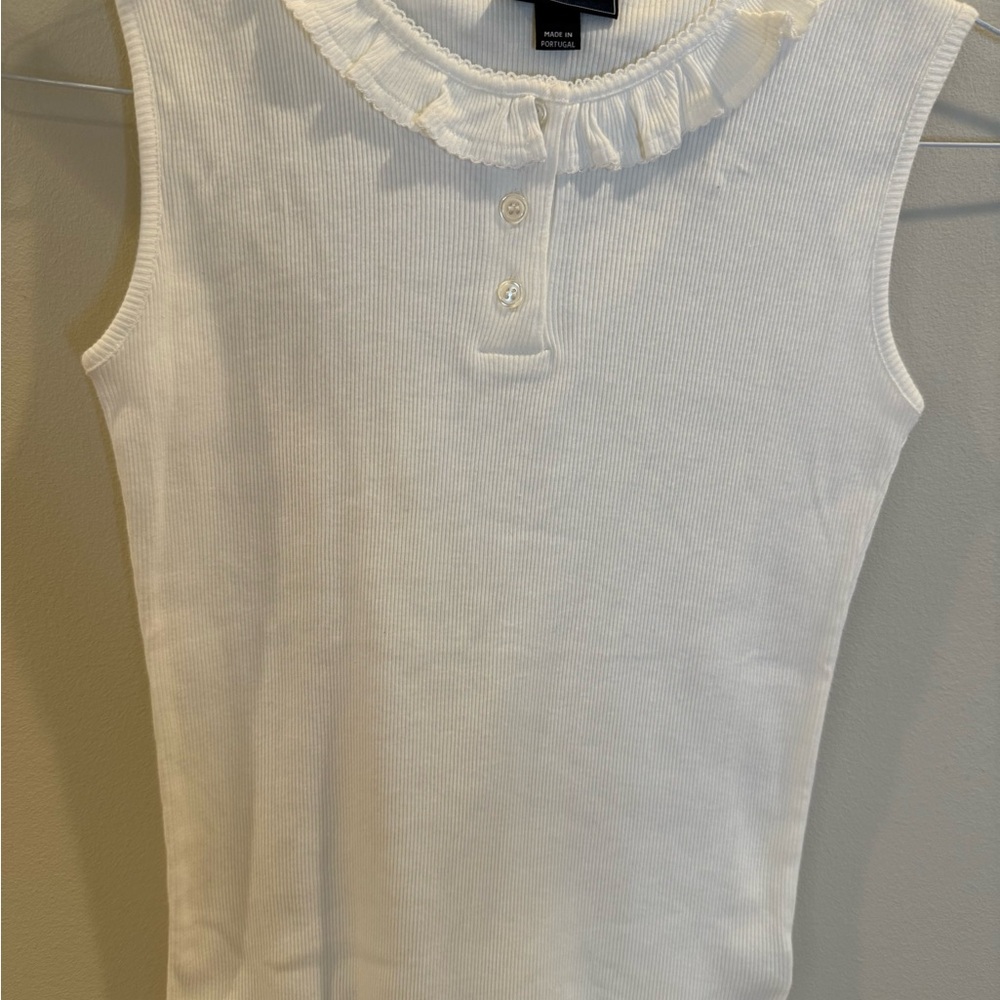 Oscar de La Renta Girls  Sleeveless Ruffle Top